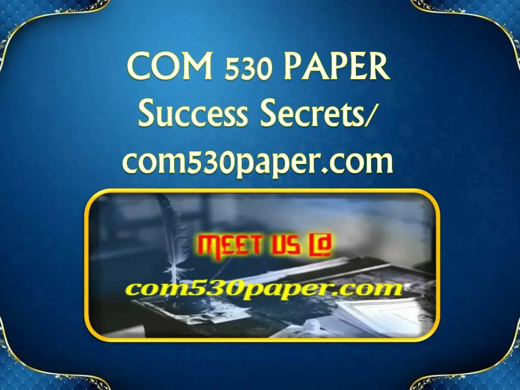 com 530 paper success secrets com530paper com