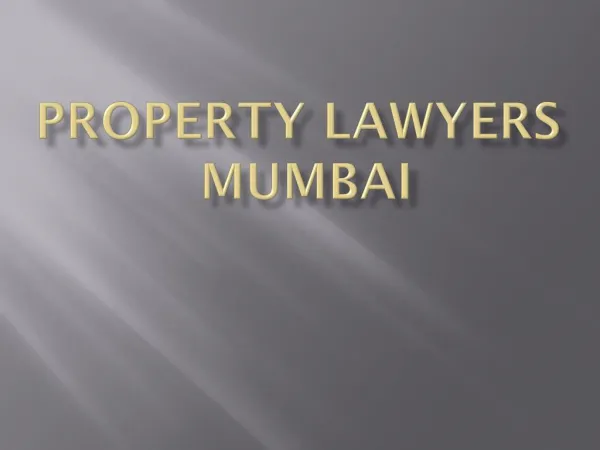 Property Lawyers Mumbai