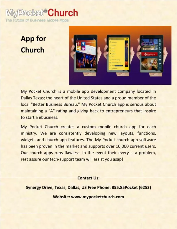 Custm App for Church | Mobile Church apps & app Developments