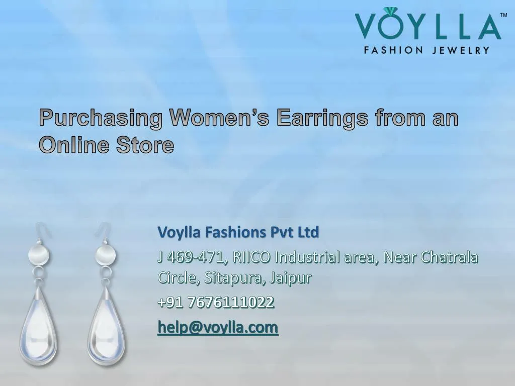 purchasing women s earrings from an online store