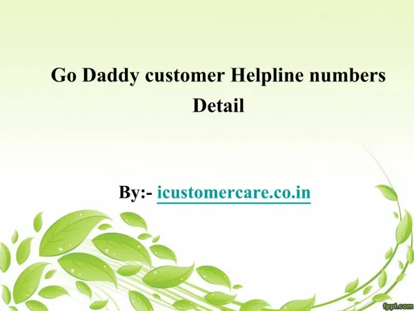 Go Daddy customer Helpline numbers Detail