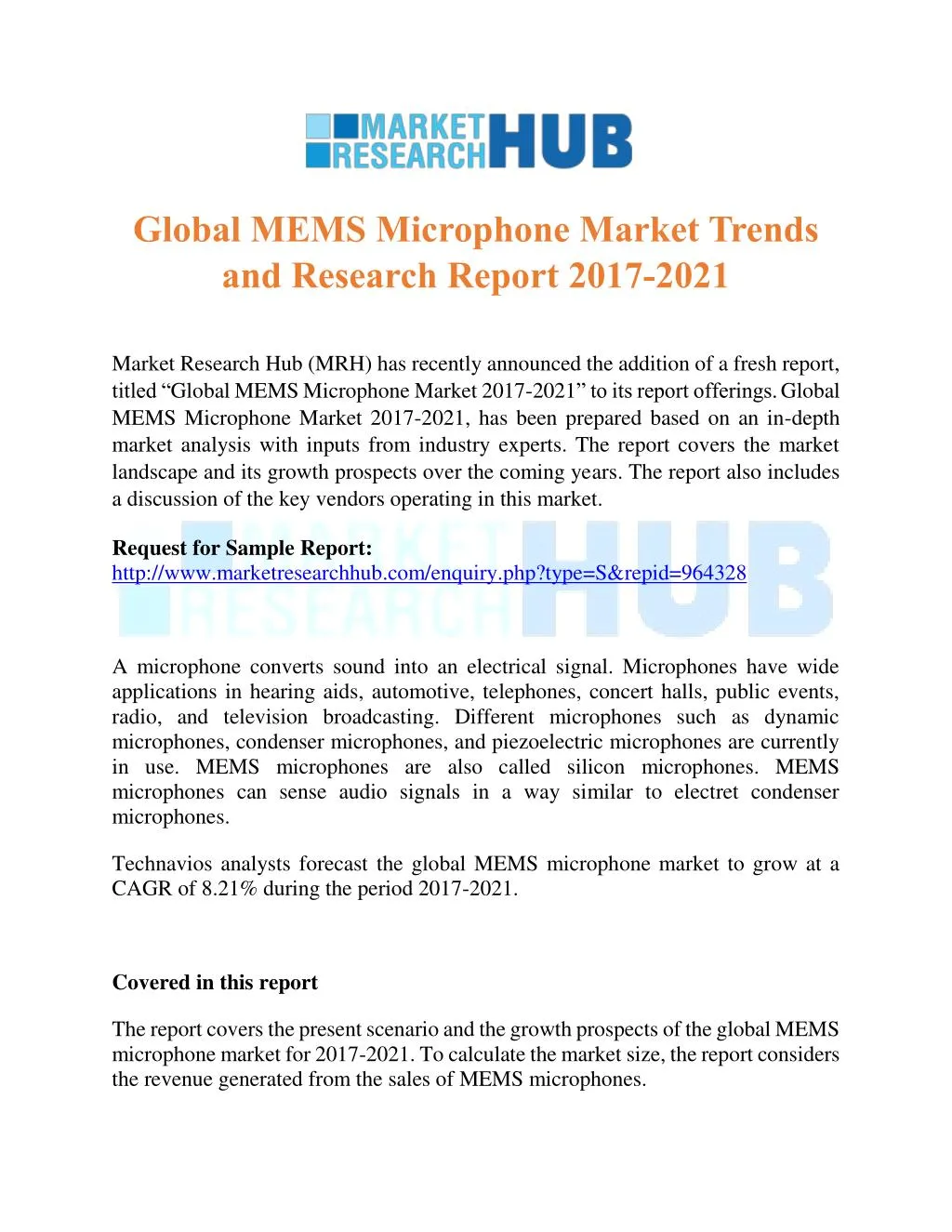 global mems microphone market trends and research