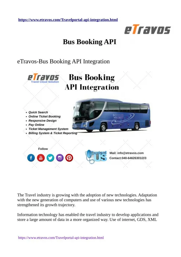 eTravos-Bus Booking API Integration