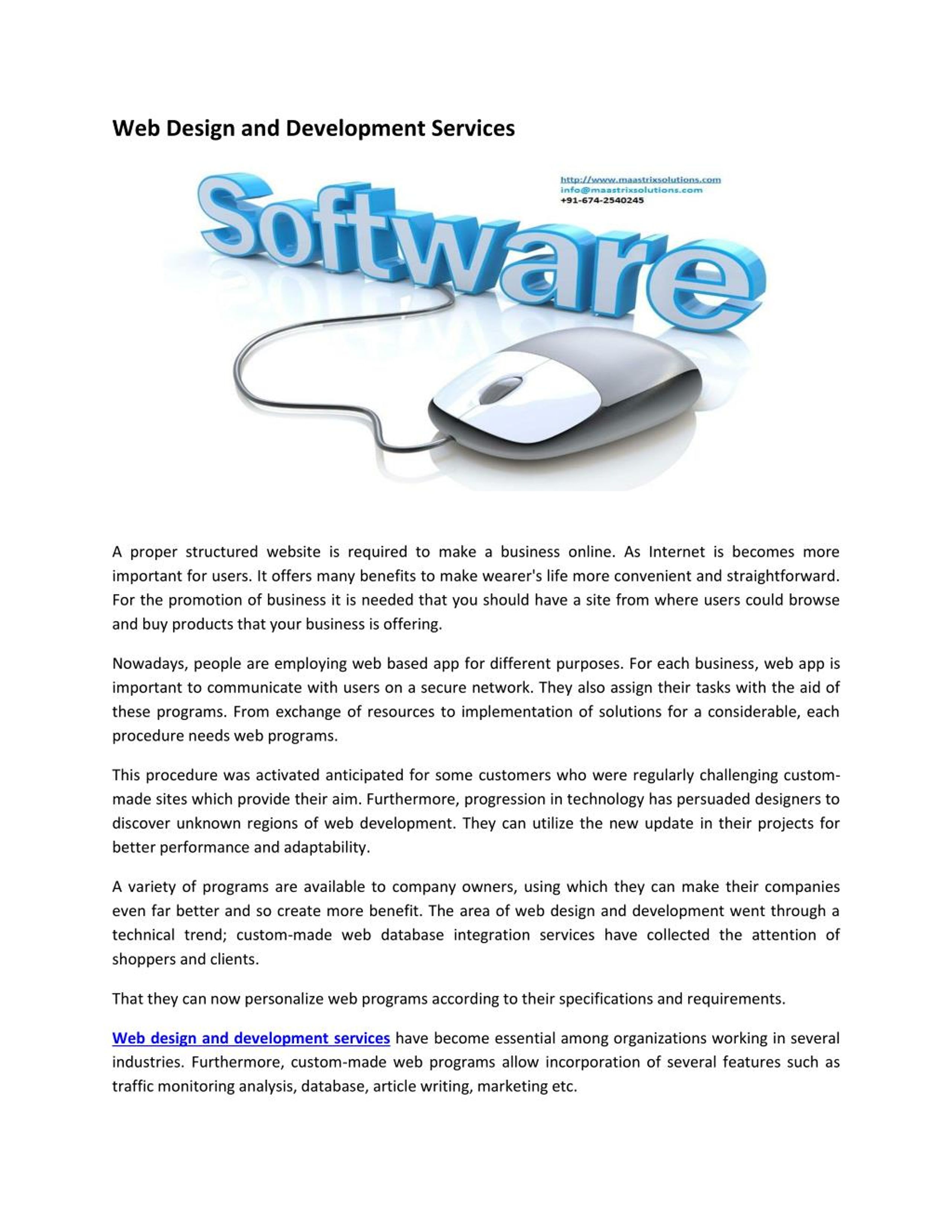 PPT - Web Design and Development Services PowerPoint Presentation, free ...