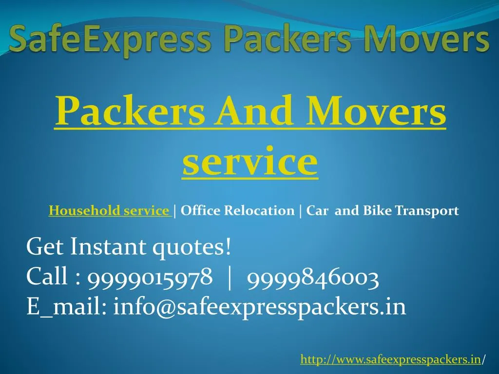 safeexpress packers movers