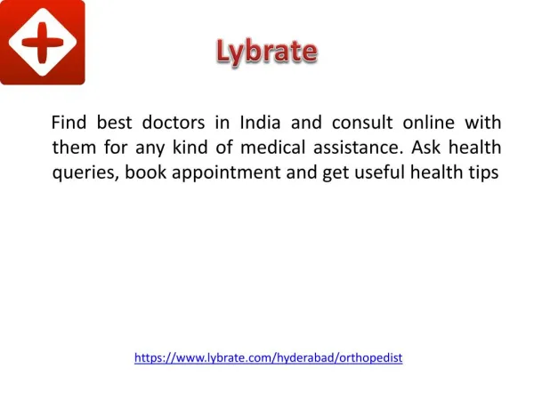Best Orthopedic Doctors in Hyderabad - Lybrate