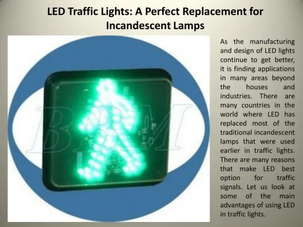LED Traffic Lights: A Perfect Replacement for Incandescent Lamps
