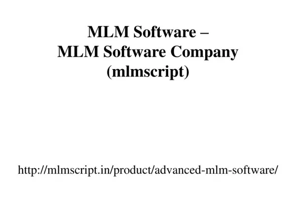MLM Software – MLM Software Company (mlmscript)