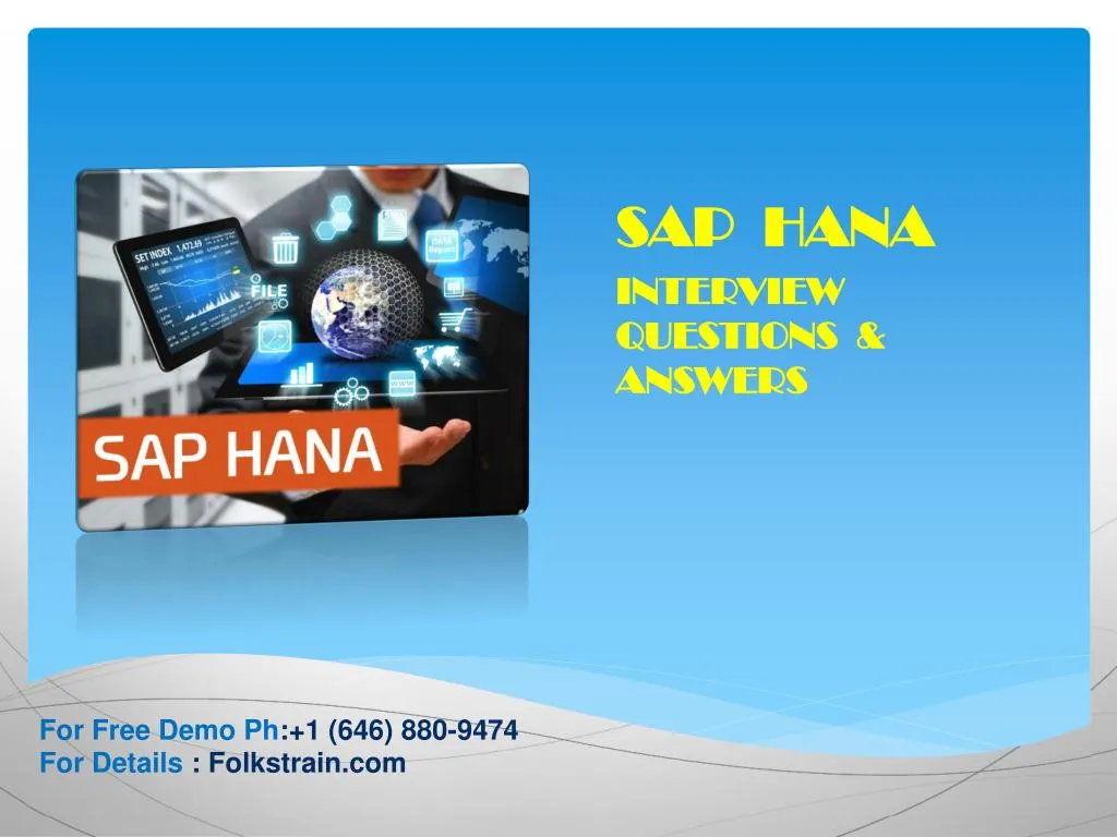 sap hana interview questions answers