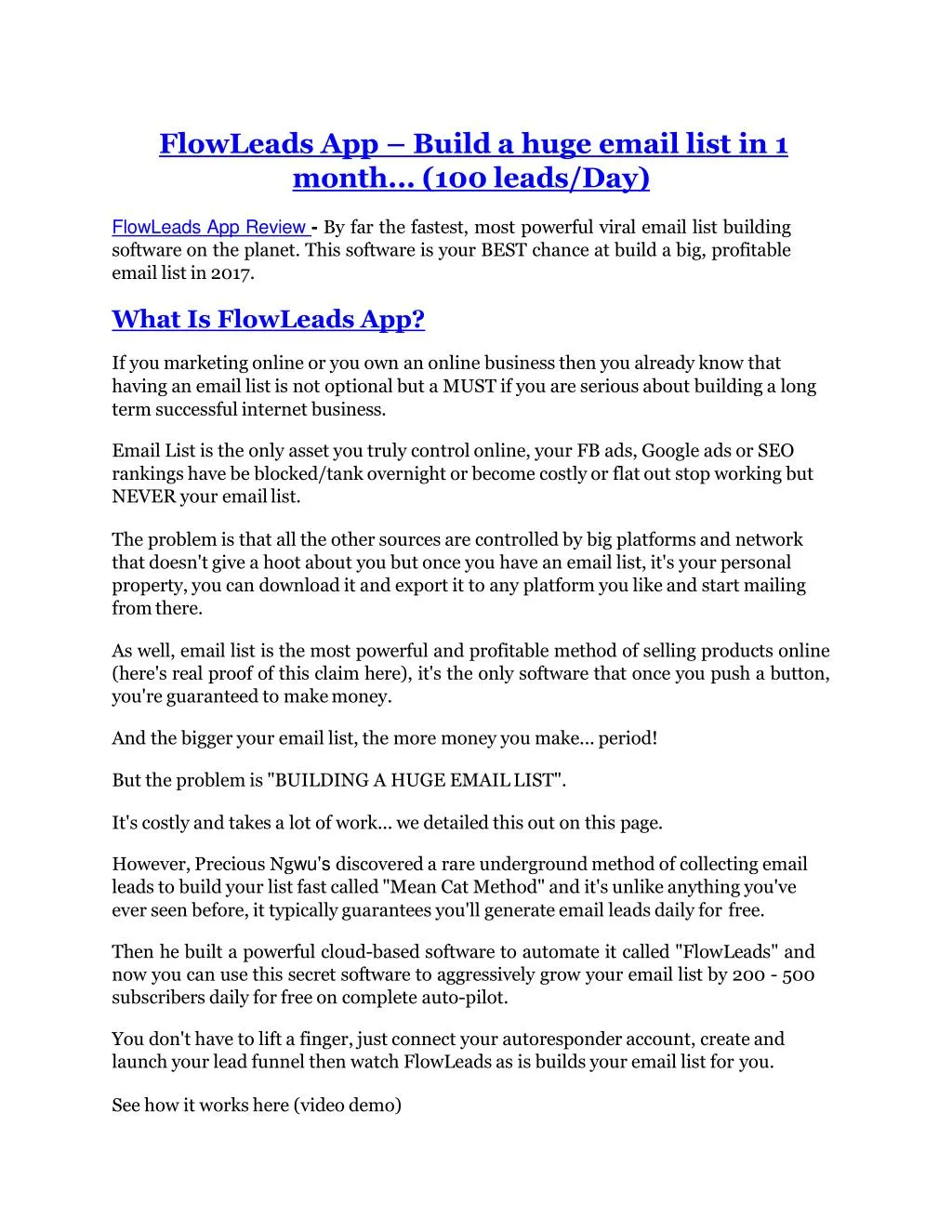 flowleads app build a huge email list in 1 month