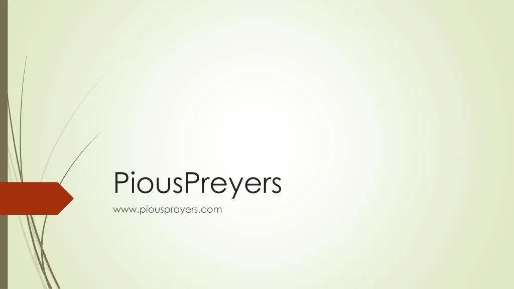piouspreyers