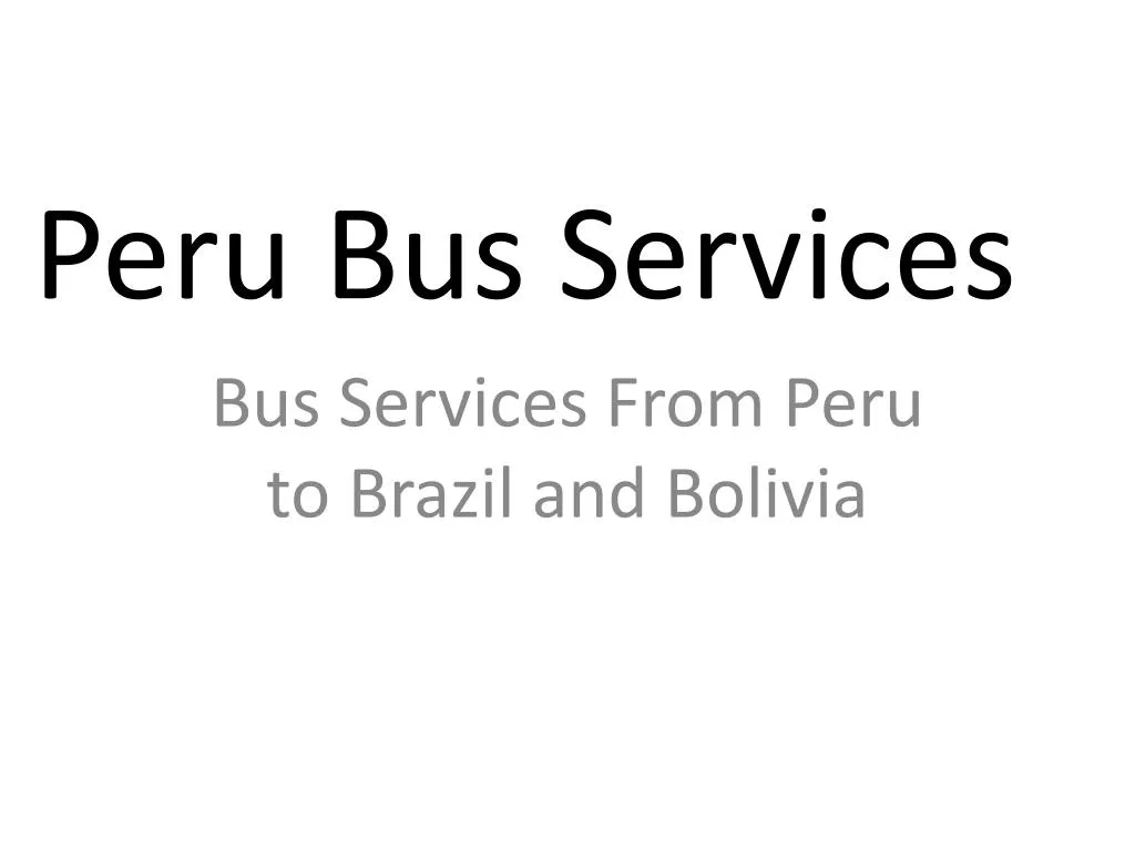 peru bus services