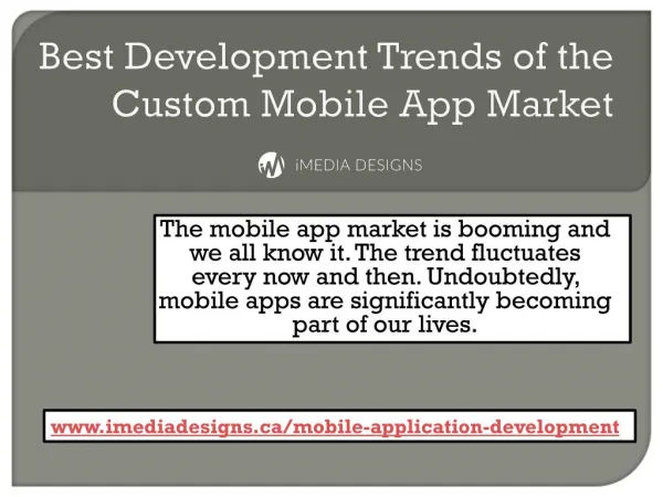 Development Trends For Custom Mobile App Market Toronto