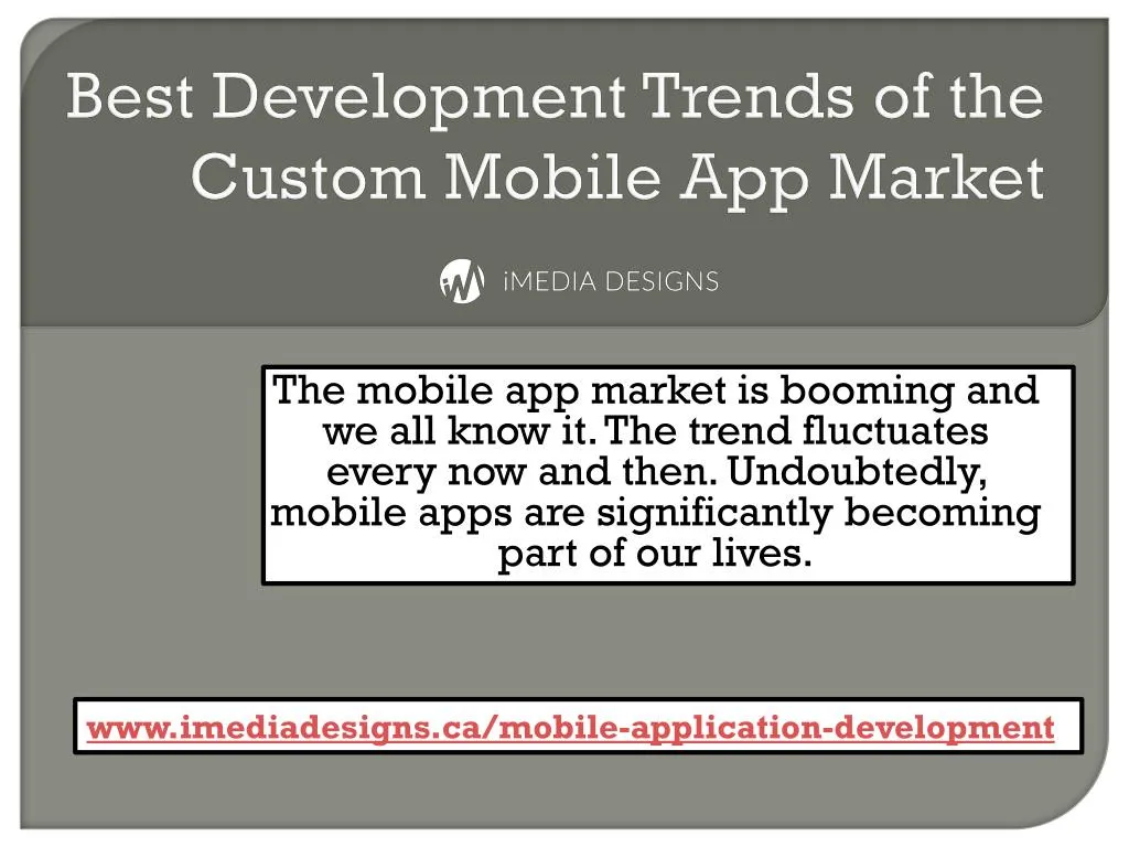 the mobile app market is booming and we all know