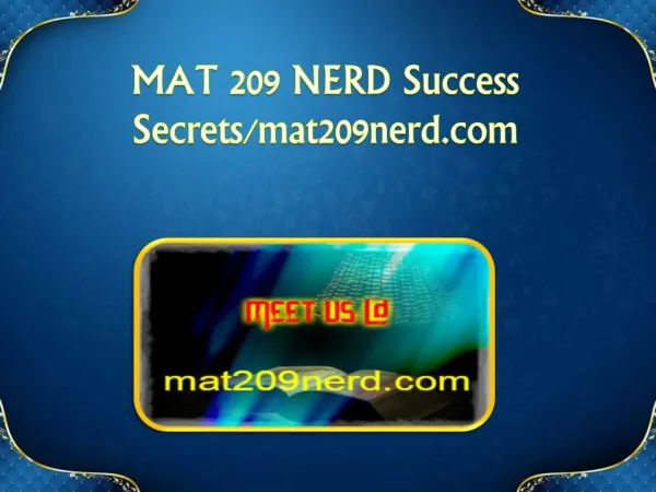 MAT 209 NERD Success Secrets/mat209nerd.com