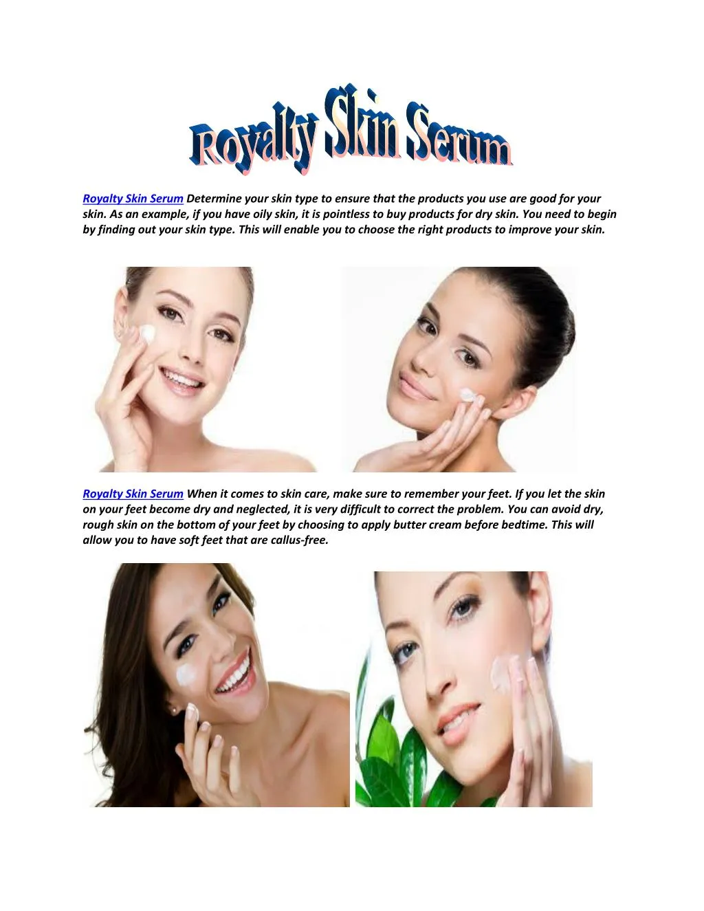 royalty skin serum determine your skin type