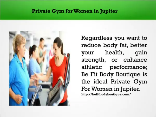 Private Gym for Women in Jupiter