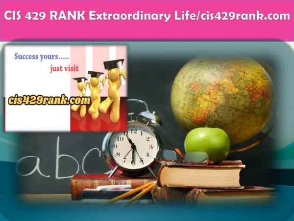 CIS 429 RANK Extraordinary Life/cis429rank.com