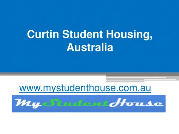 Curtin Student Housing, Australia - www.mystudenthouse.com.au