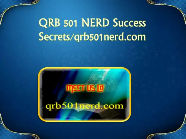 QRB 501 NERD Success Secrets/qrb501nerd.com
