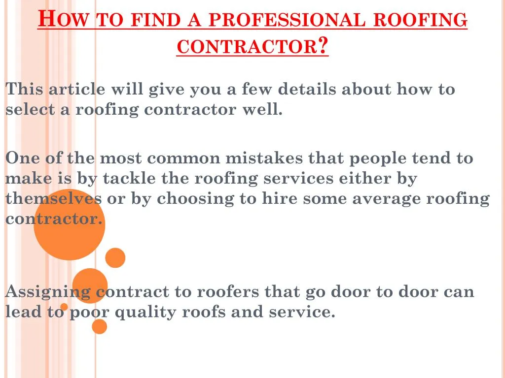 how to find a professional roofing contractor
