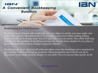 Bookkeeping For Small Business