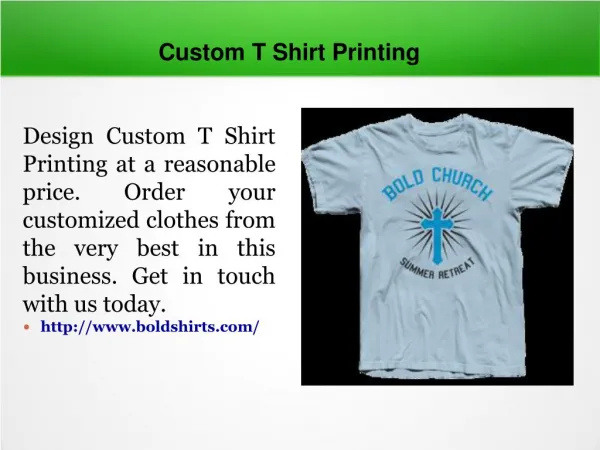 Custom T Shirt Printing