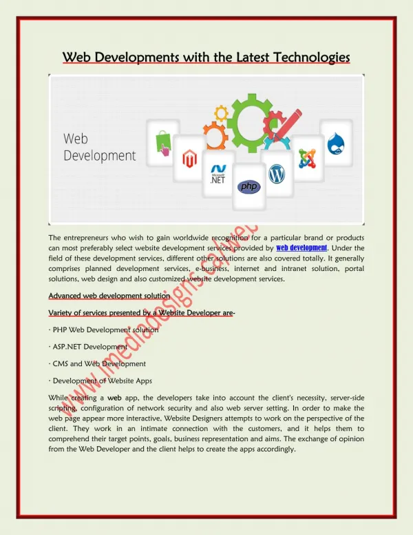 Web Development with the Latest Technologies | iMedia Designs