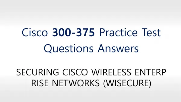 Cisco 300-375 Practice Test