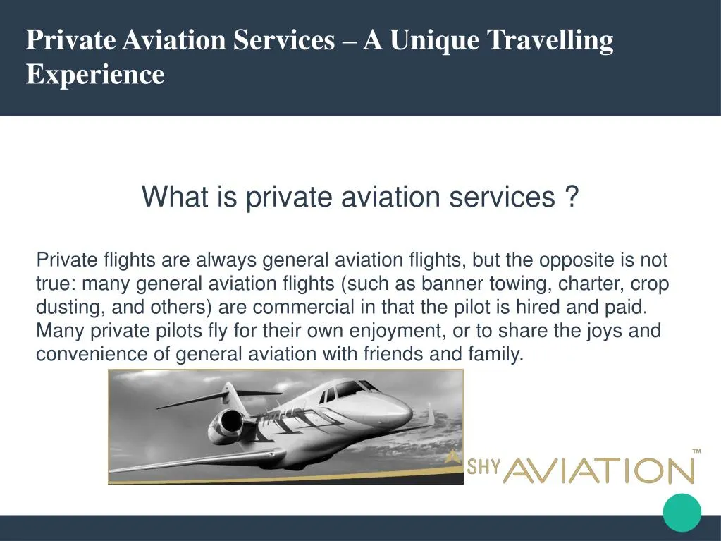 private aviation services a unique travelling experience