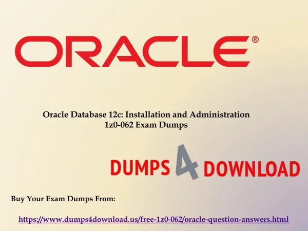 New Oracle 1z0-062 Exam Dumps Questions - Dumps4Download.us