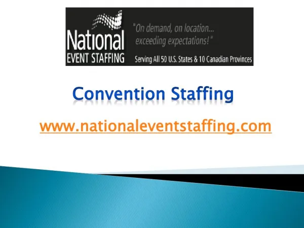 Convention Staffing - www.nationaleventstaffing.com