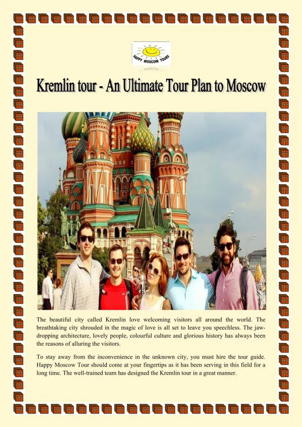 Kremlin tour - An Ultimate Tour Plan to Moscow