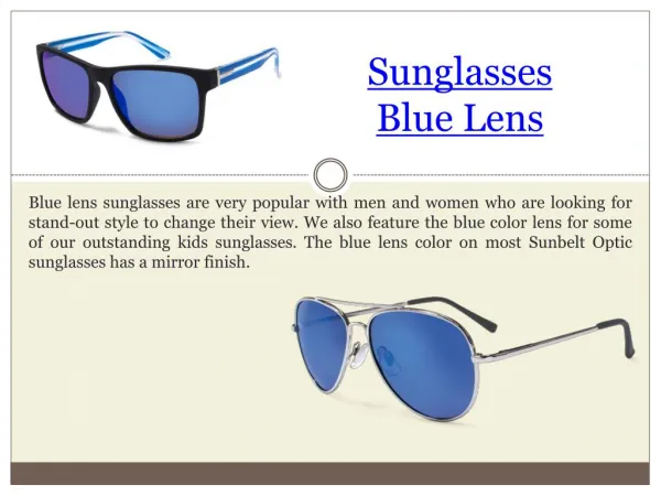 Black Frame Blue Lens Sunglasses