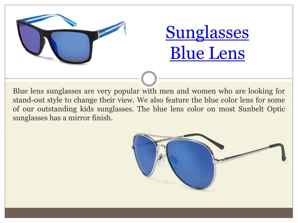 sunglasses blue lens