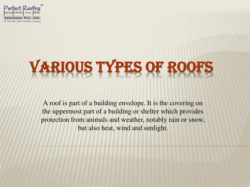 various types of roofs