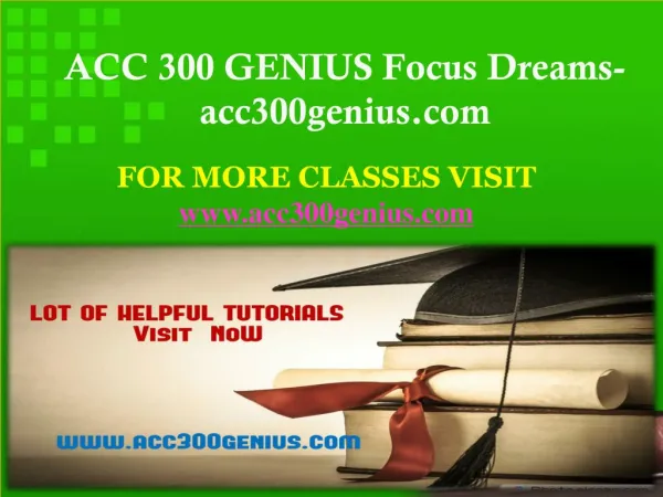 ACC 300 GENIUS Focus Dreams-acc300genius.com