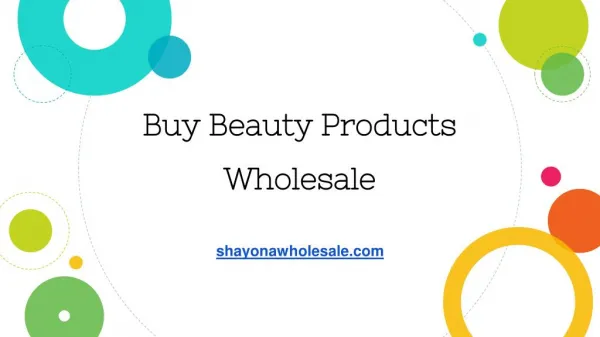 Buy Beauty Products Wholesale