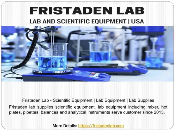 Fristaden Lab - Scientific Equipment | Lab Equipment | Lab Supplies