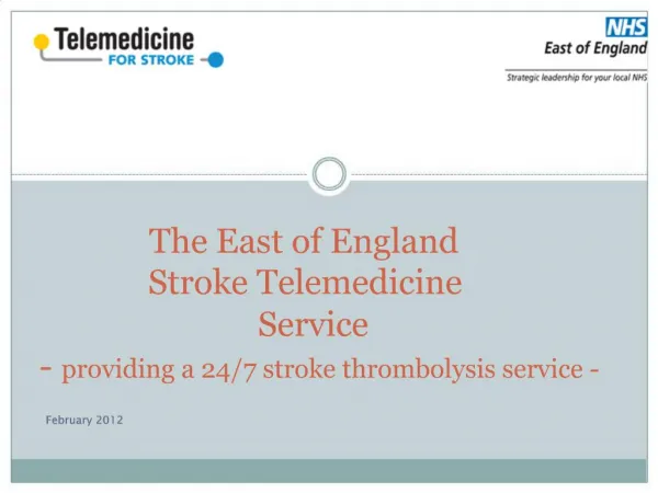 The East of England Stroke Telemedicine Service - providing a 24