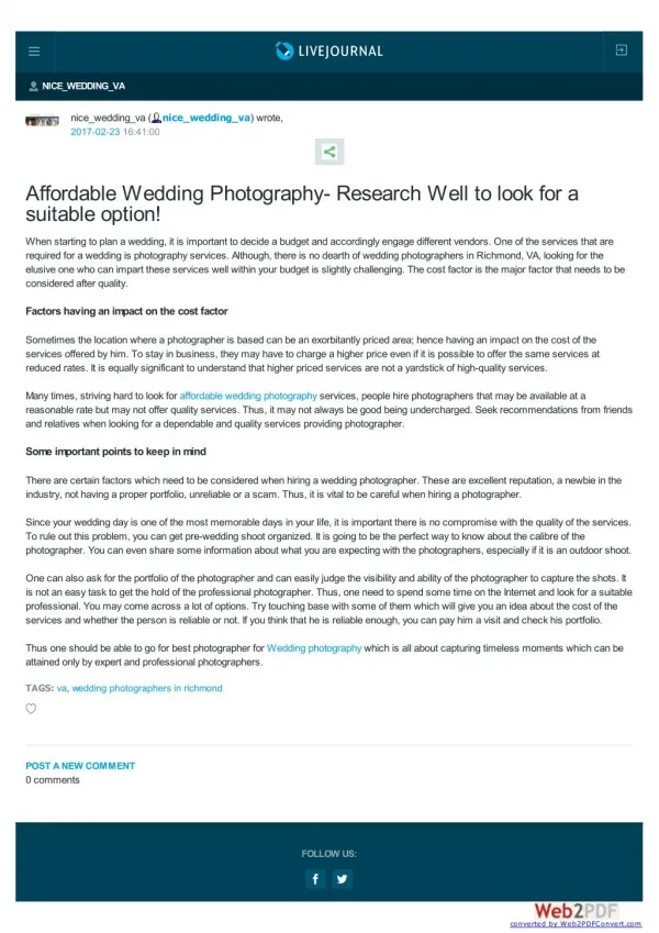 Affordable Wedding Photography- Research Well to look for a suitable option!