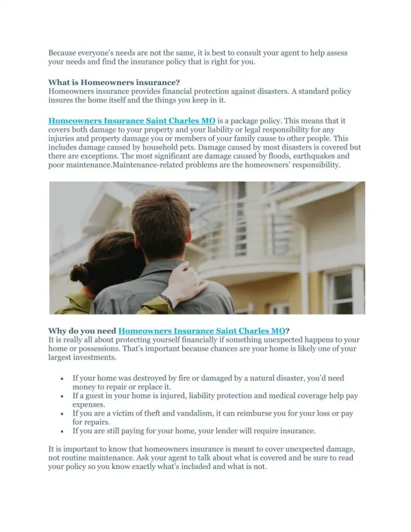 Homeowners Insurance Saint Charles MO
