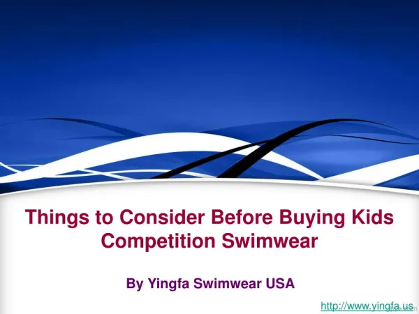 Kids Competition Swimwear