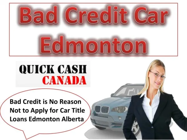 Bad credit car Edmonton