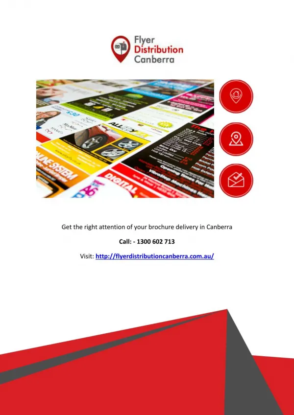 Get the right attention of your brochure delivery in Canberra