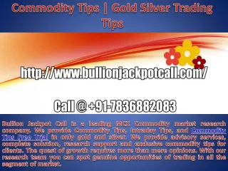 Commodity Tips | MCX Tips