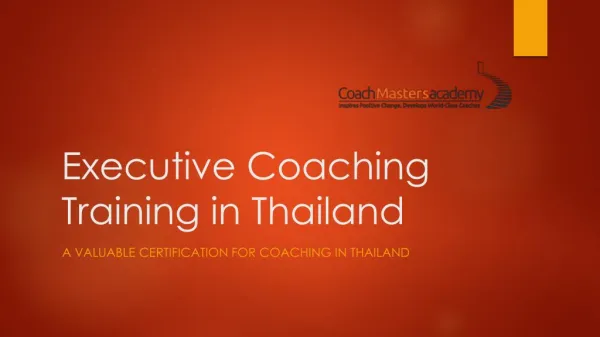 Executive Coaching Training in Thailand