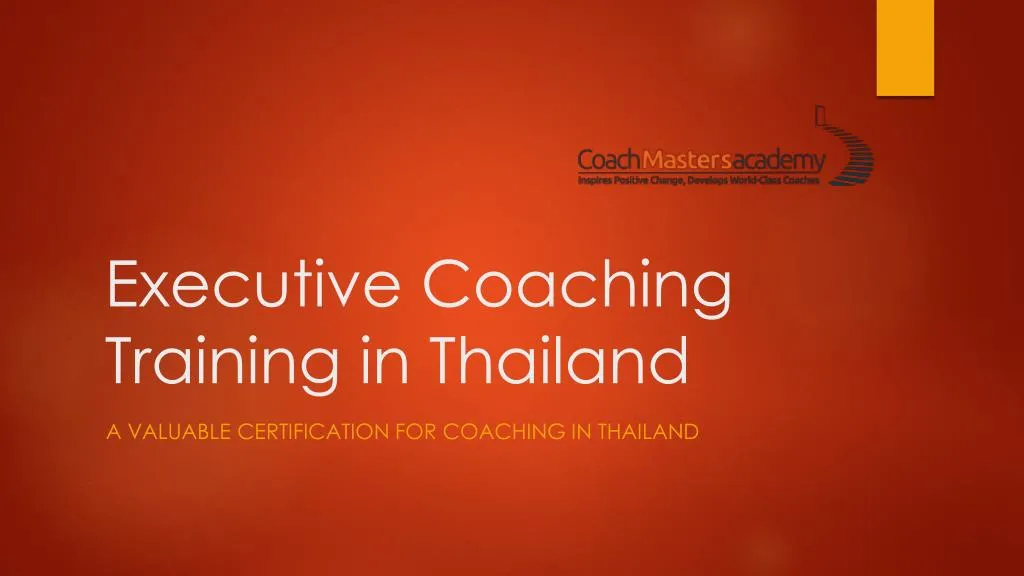 executive coaching training in thailand