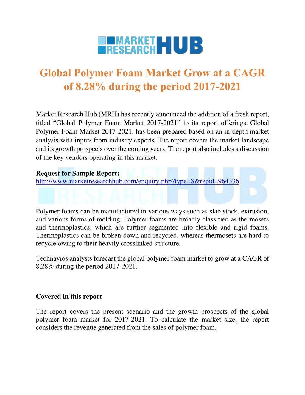 global polymer foam market grow at a cagr