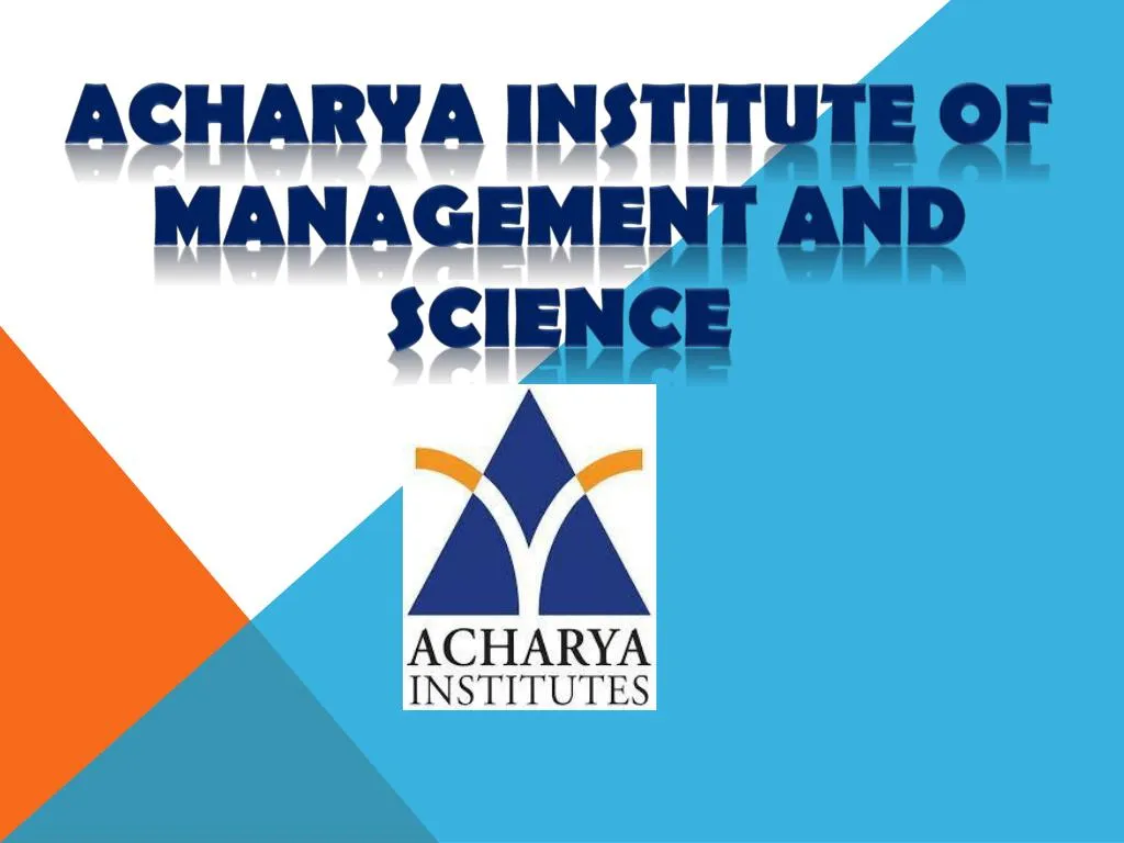 acharya institute of management and science